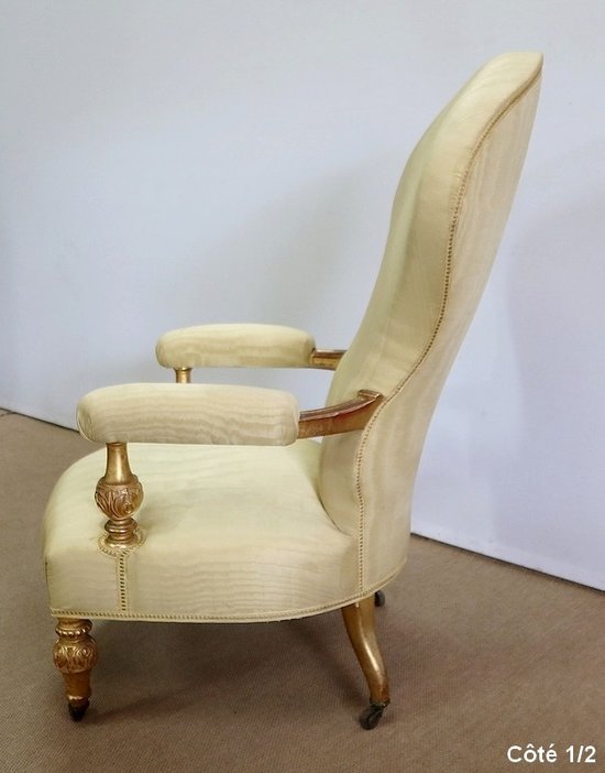  Important Fauteuil en bois doré Restauration – Début XIXe 
