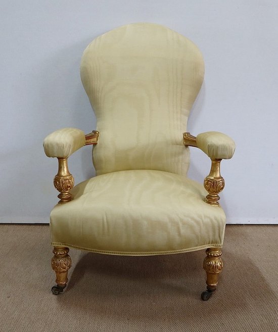  Important Fauteuil en bois doré Restauration – Début XIXe 