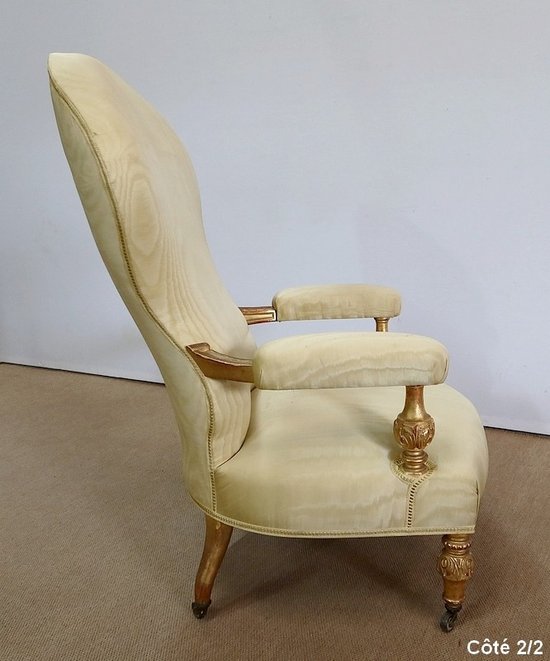  Important Fauteuil en bois doré Restauration – Début XIXe 