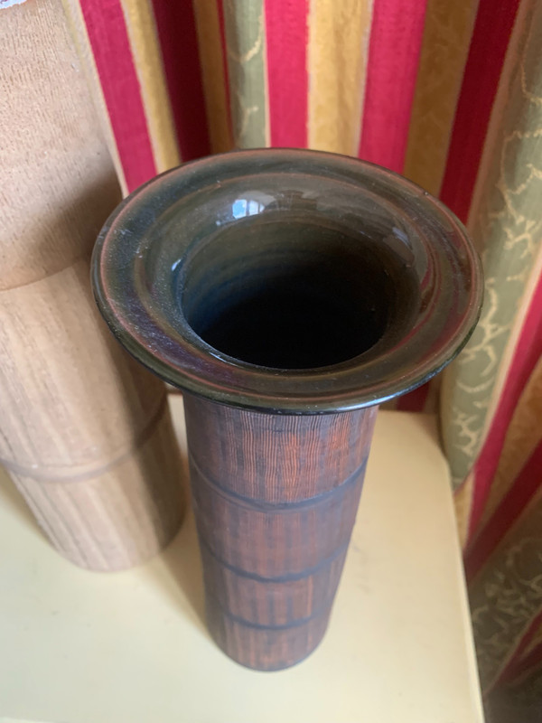 Ensemble de deux vases en terre cuite des années 70/80
