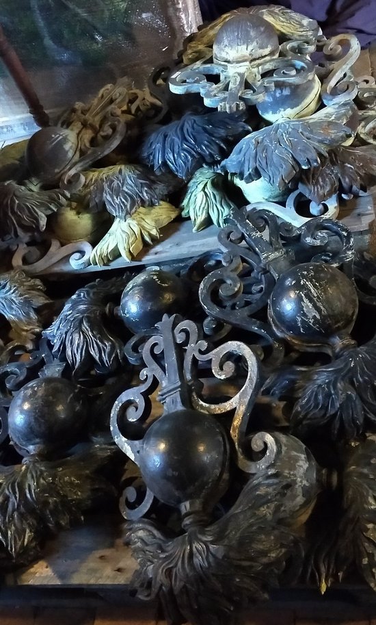 Oggetto Decorativo Stemma Stemma Cartuccia Luce XIX Secolo In Ghisa Vecchia Porta