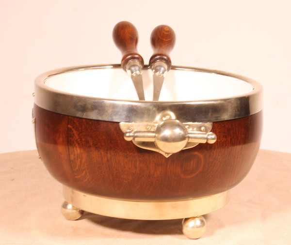 Salad Bowl With Its Cutlery 19th Century