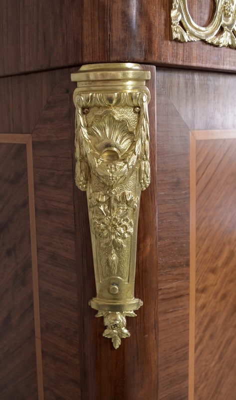 Louis XV - Louis XVI marquetry armoire-library - 20th century