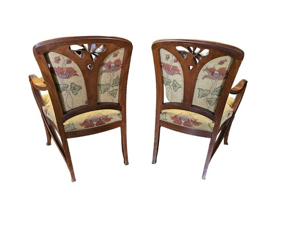 Camille Gauthier Ensemble de Salon Art Nouveau "Aux Ombelles"