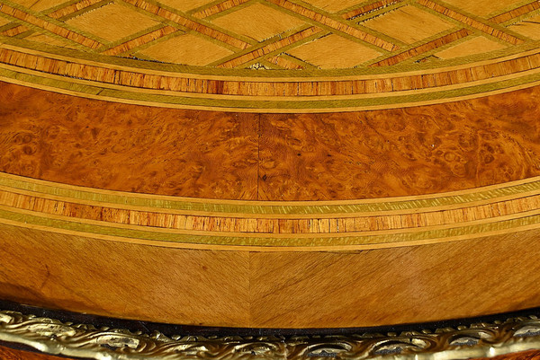Fioriera in Intarsio di Legno Pregiato, Periodo Napoleone III – Metà del XIX Secolo