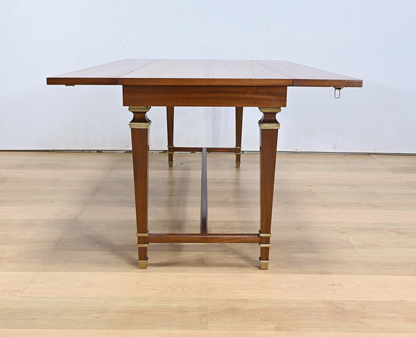Importante Table à Volets en Acajou Sapelli, style Directoire – 1970