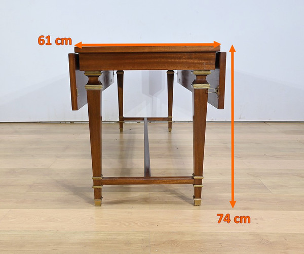 Importante Table à Volets en Acajou Sapelli, style Directoire – 1970