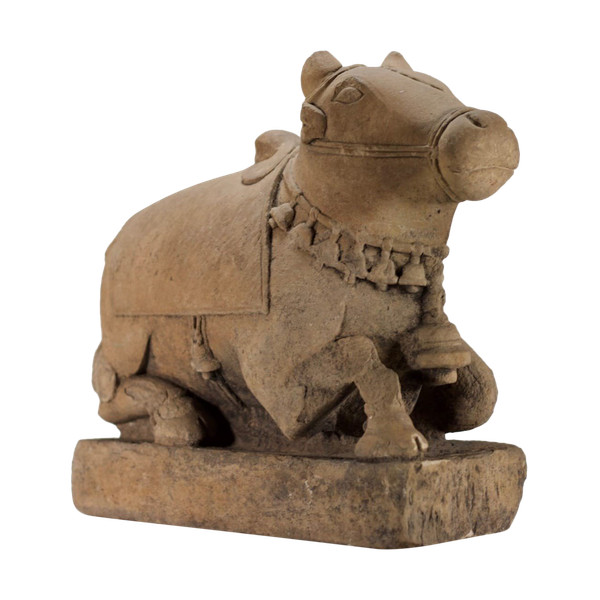 Taureau Nandi en grès.
