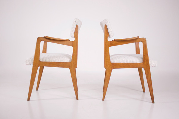 Paire de fauteuils style Marcel Gascoin.
