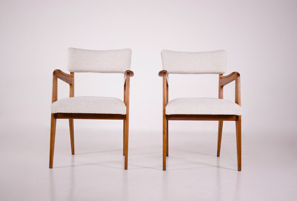 Paire de fauteuils style Marcel Gascoin.