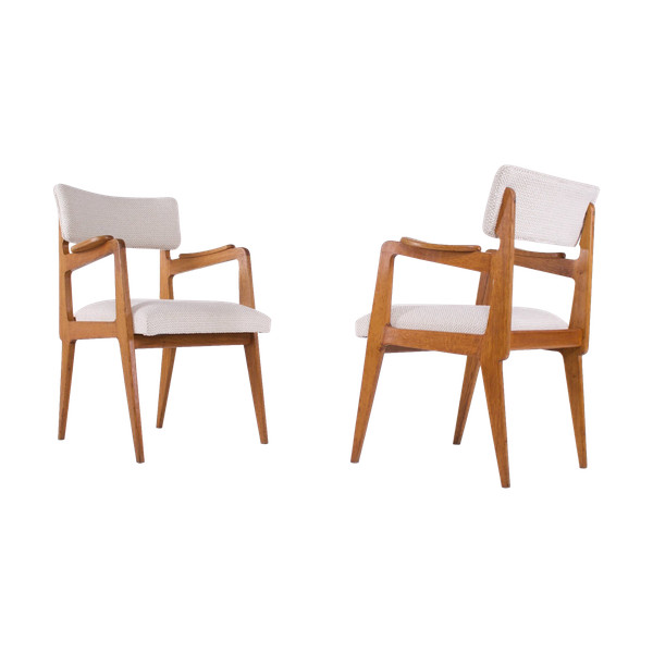 Paire de fauteuils style Marcel Gascoin.