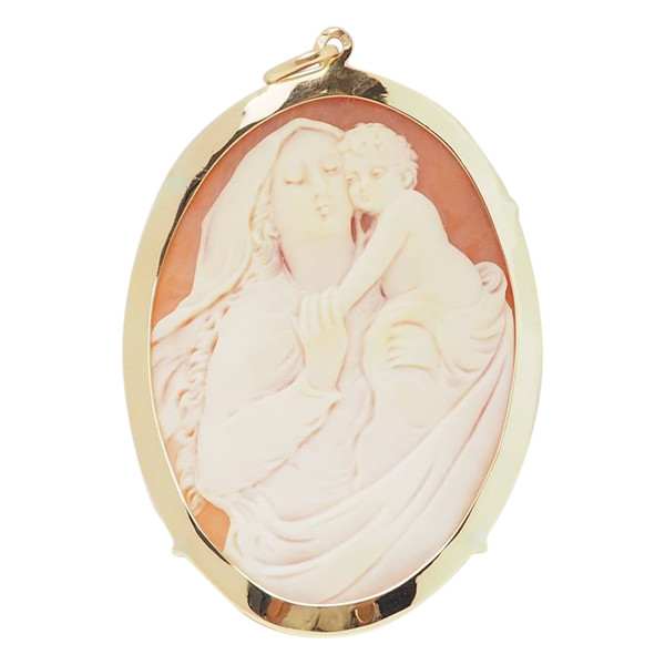 Pendente Cammeo in oro giallo