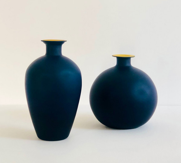 Vases en verre de Murano dans le style de Carlo Moretti, Italie années 70