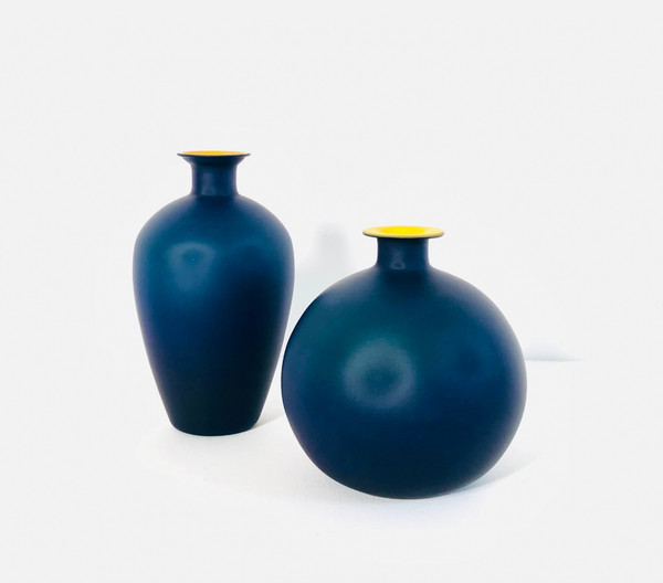 Vases en verre de Murano dans le style de Carlo Moretti, Italie années 70