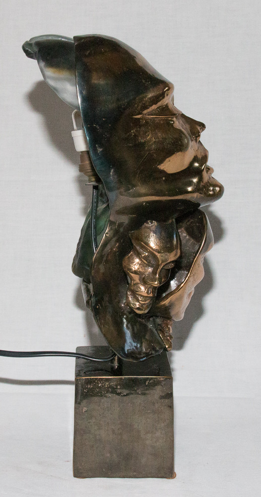 Lampada scultura di Yves Lohe anni '90