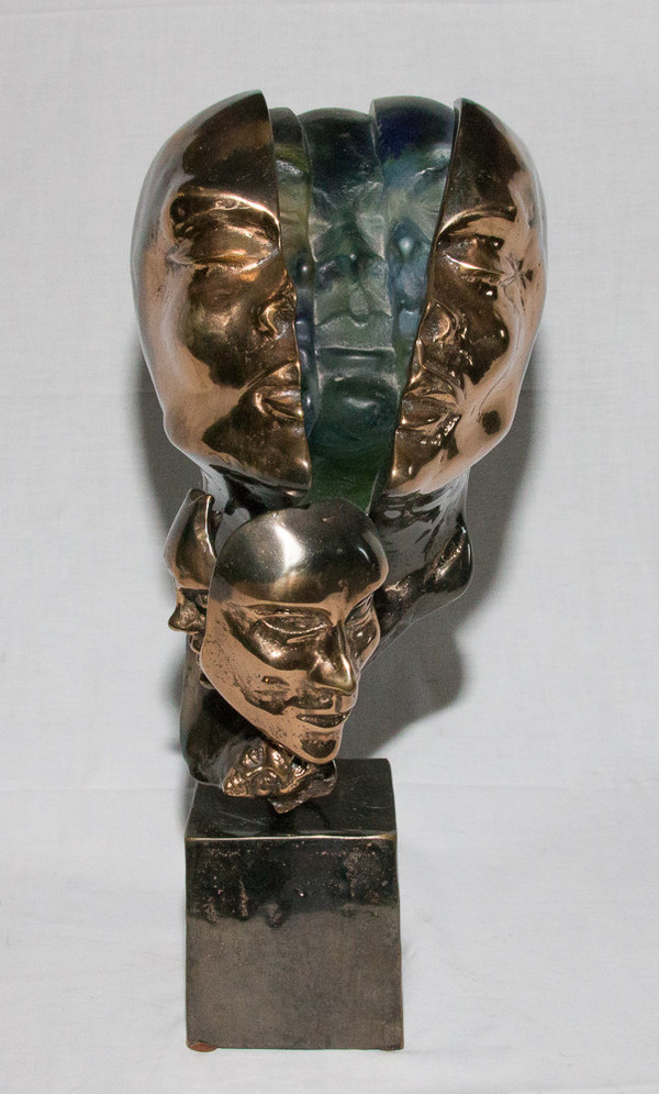 Lampada scultura di Yves Lohe anni '90