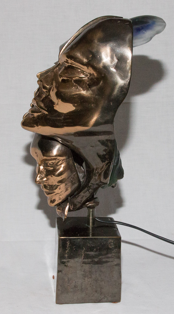 Lampada scultura di Yves Lohe anni '90