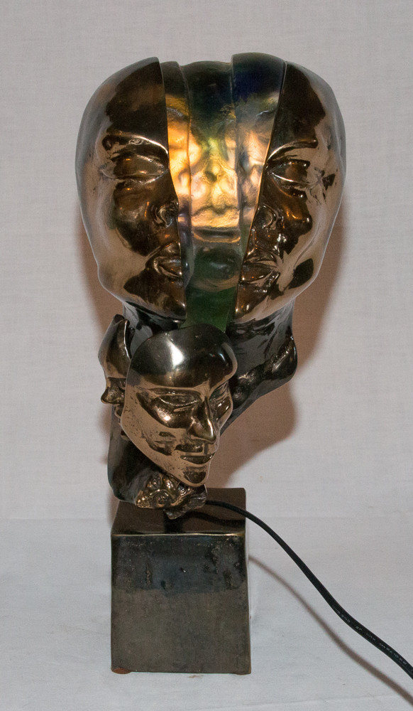 Lampada scultura di Yves Lohe anni '90