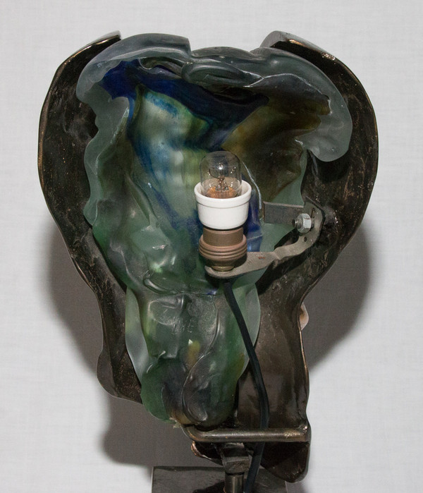 Lampada scultura di Yves Lohe anni '90