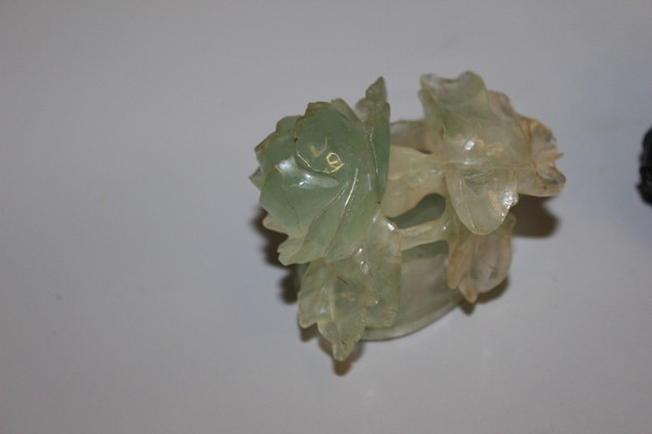 Vase Couvert En Fluorine à Décor De Fleurs , Asie 