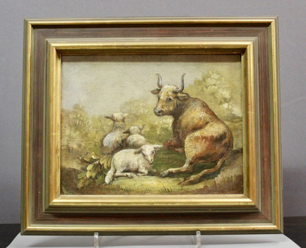 Olio Su Tela Mucca E Pecora XIX