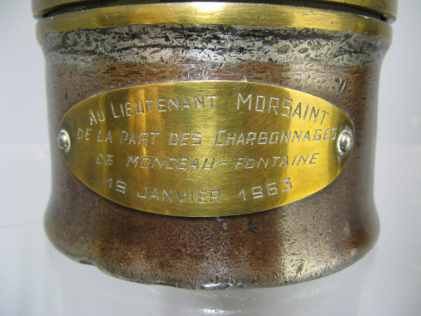 Paire De Lampes De Mineur Dufrane Castiau De Reconnaisance. 