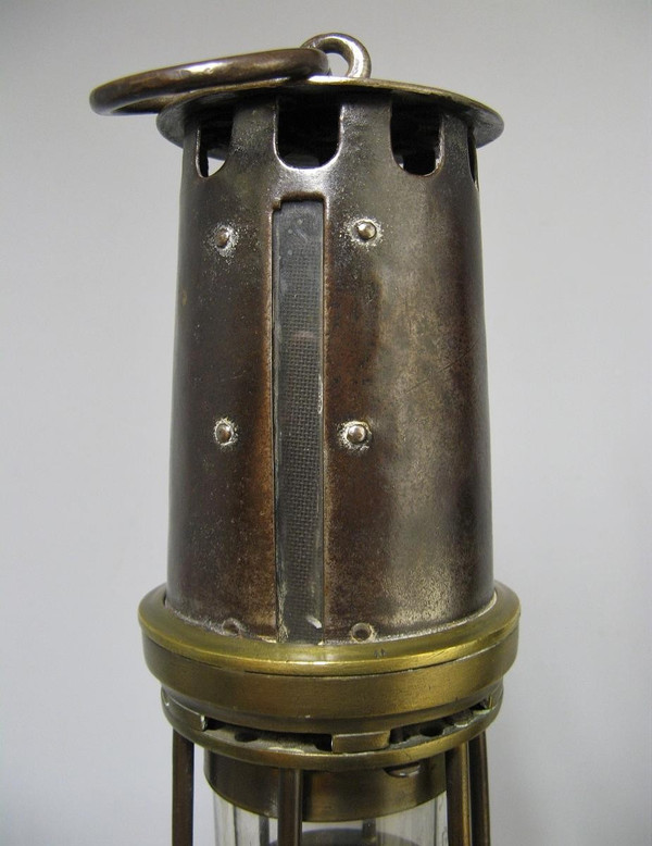 Paire De Lampes De Mineur Dufrane Castiau De Reconnaisance. 