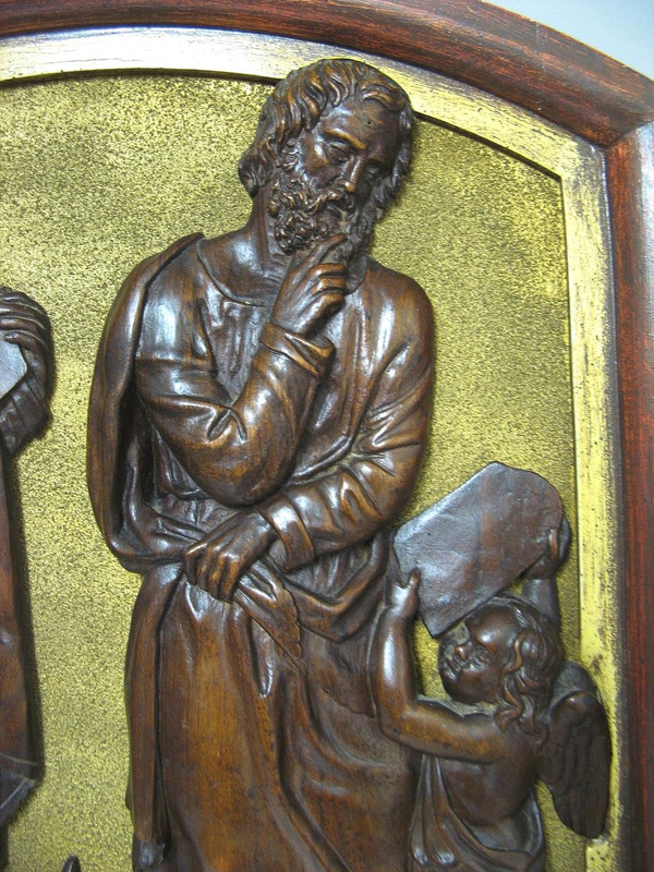 Scuola francese del XVII secolo. Evangelisti San Luca e San Matteo.