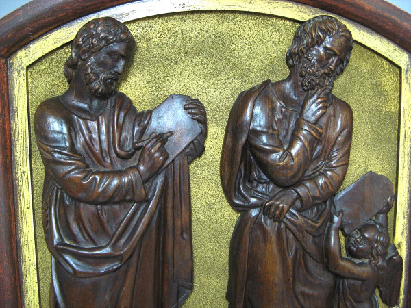 Scuola francese del XVII secolo. Evangelisti San Luca e San Matteo.