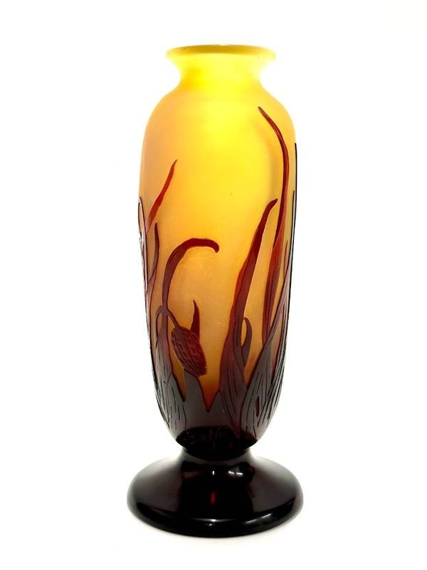 Emile Gallé Vase  "Aux Fritillaires Pintades"