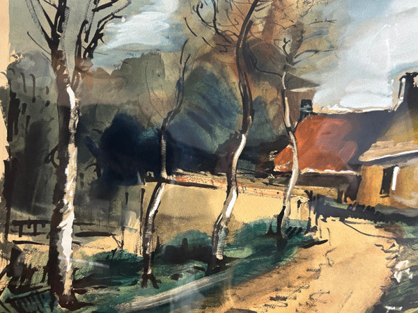 Maurice De Vlaminck (1876-1958) Collotype Et Pochoir - éditeur Guy Spitzer - lithographie 
