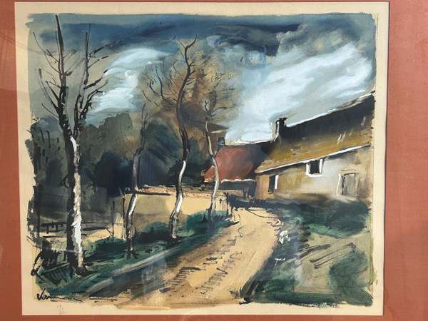 Maurice De Vlaminck (1876-1958) Collotype Et Pochoir - éditeur Guy Spitzer - lithographie 