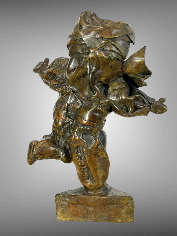 PATINATED BRONZE SIGNED BY “MARIE FILLON 1953” REPRESENTING A DANCING TODDLER