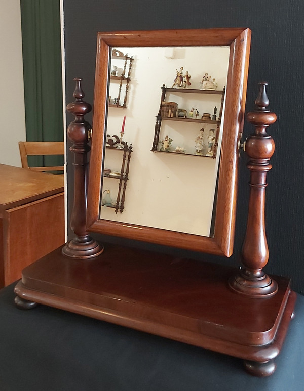 Psyché de table anglaise en acajou