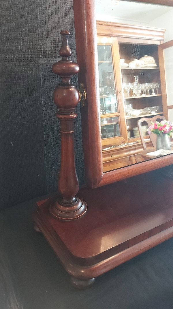 Psyché de table anglaise en acajou
