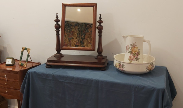 Psyché de table anglaise en acajou