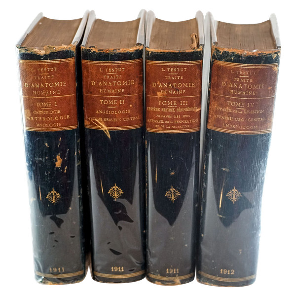 L. TESTUT, TRAITÉ D'ANATOMIE HUMAINE, 4 tomes, 1911 - 1912