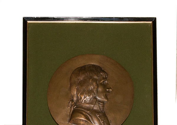 Medaglione in bronzo del generale Bonaparte Boizot XIX secolo