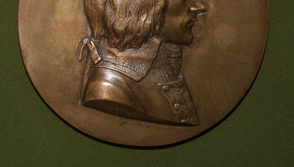 Medaglione in bronzo del generale Bonaparte Boizot XIX secolo