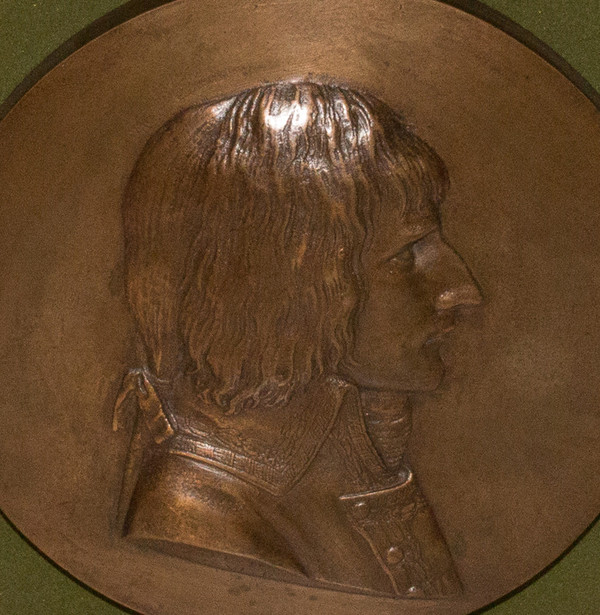 Medaglione in bronzo del generale Bonaparte Boizot XIX secolo