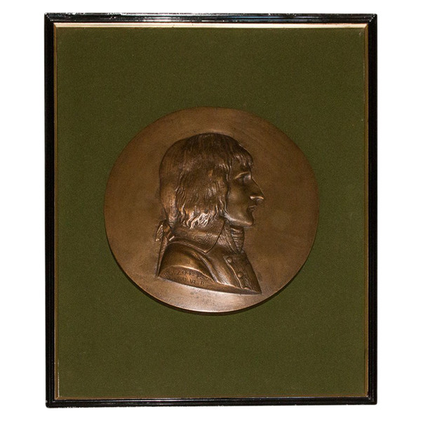 Medaglione in bronzo del generale Bonaparte Boizot XIX secolo