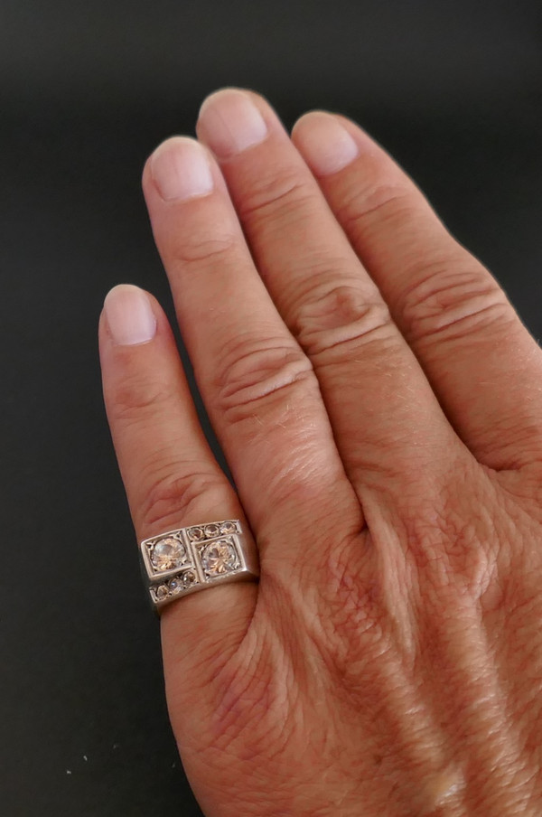 Anello René Boivin con sigillo in argento