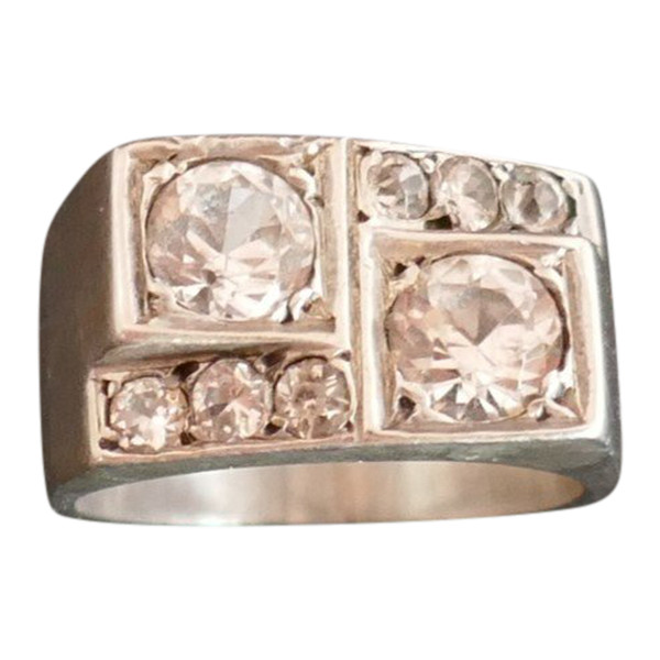 Anello René Boivin con sigillo in argento