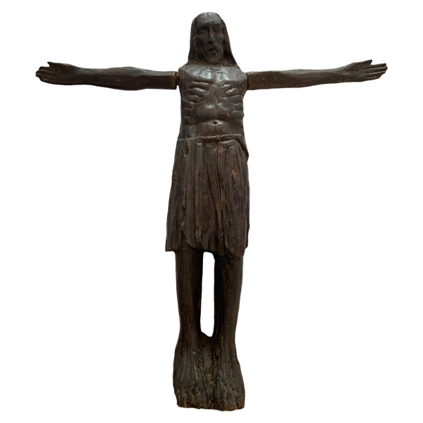Grande Cristo romanico rustico
