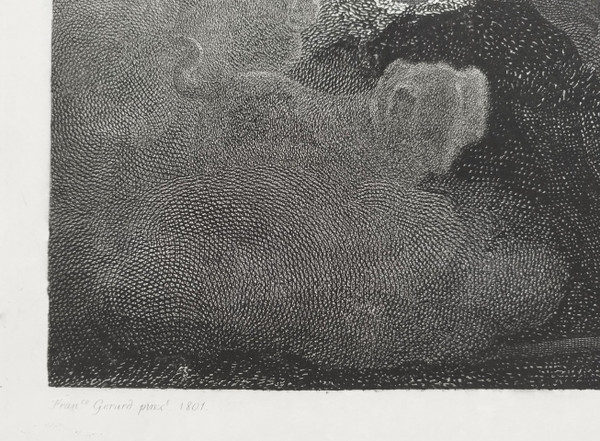 Etching Ossian Engraving After François Gérard 19th C Old Print