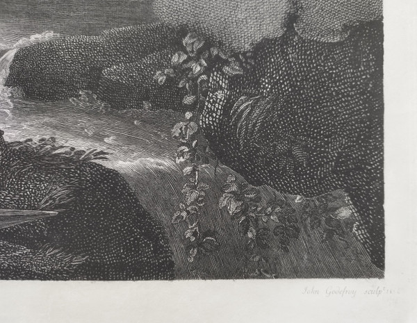 Etching Ossian Engraving After François Gérard 19th C Old Print