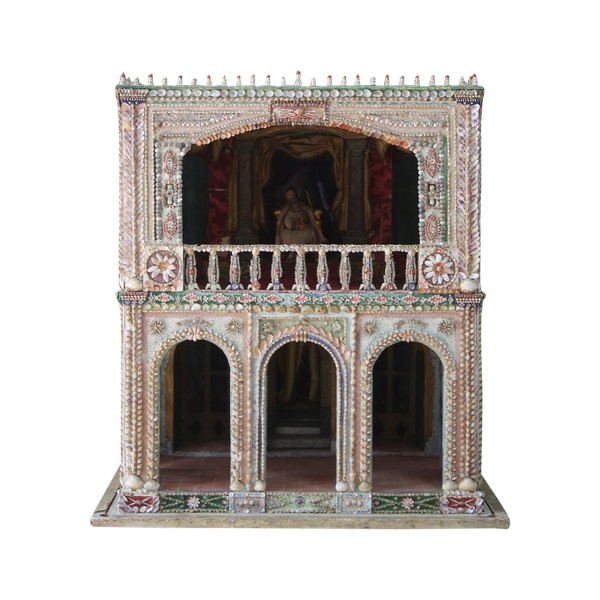 Model of a palace with shells, Italy, late 19th century