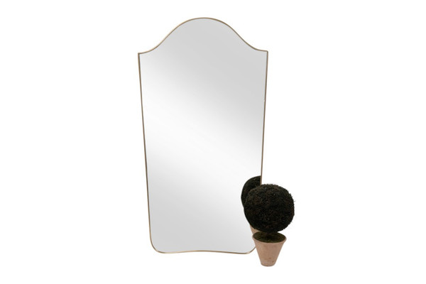 “Chapeau de gendarme” mirror in gilded brass. 1960s.