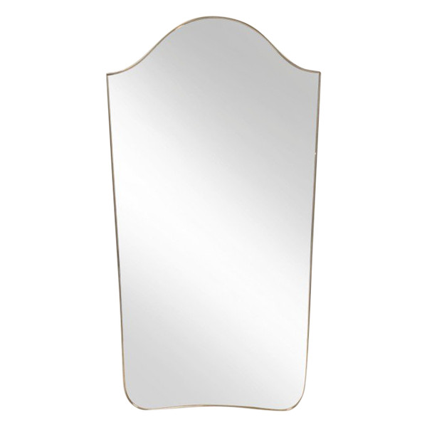 “Chapeau de gendarme” mirror in gilded brass. 1960s.