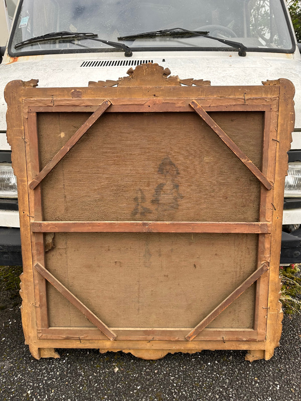 Top Of Door From The End Of The 18th Century Representing Children Playing On A Swing